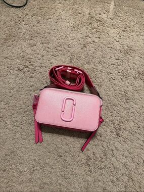 Marc Jacobs Two-Tone Pink Double J Crossbody Camera Bag